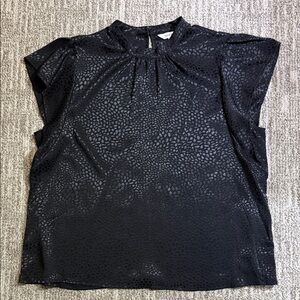 Nine West Black Textured Blouse